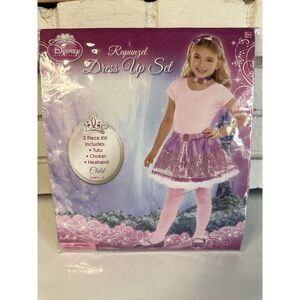 Disney Rapunzel Dress Up Set 3 Piece Halloween or Dress Up Child Small 3+
